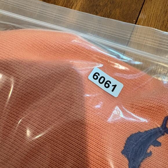 Tommy Bahama Sweater Mens Large Orange Cotton Quarter Zip Marlin Logo Pullover - Picture 13 of 13